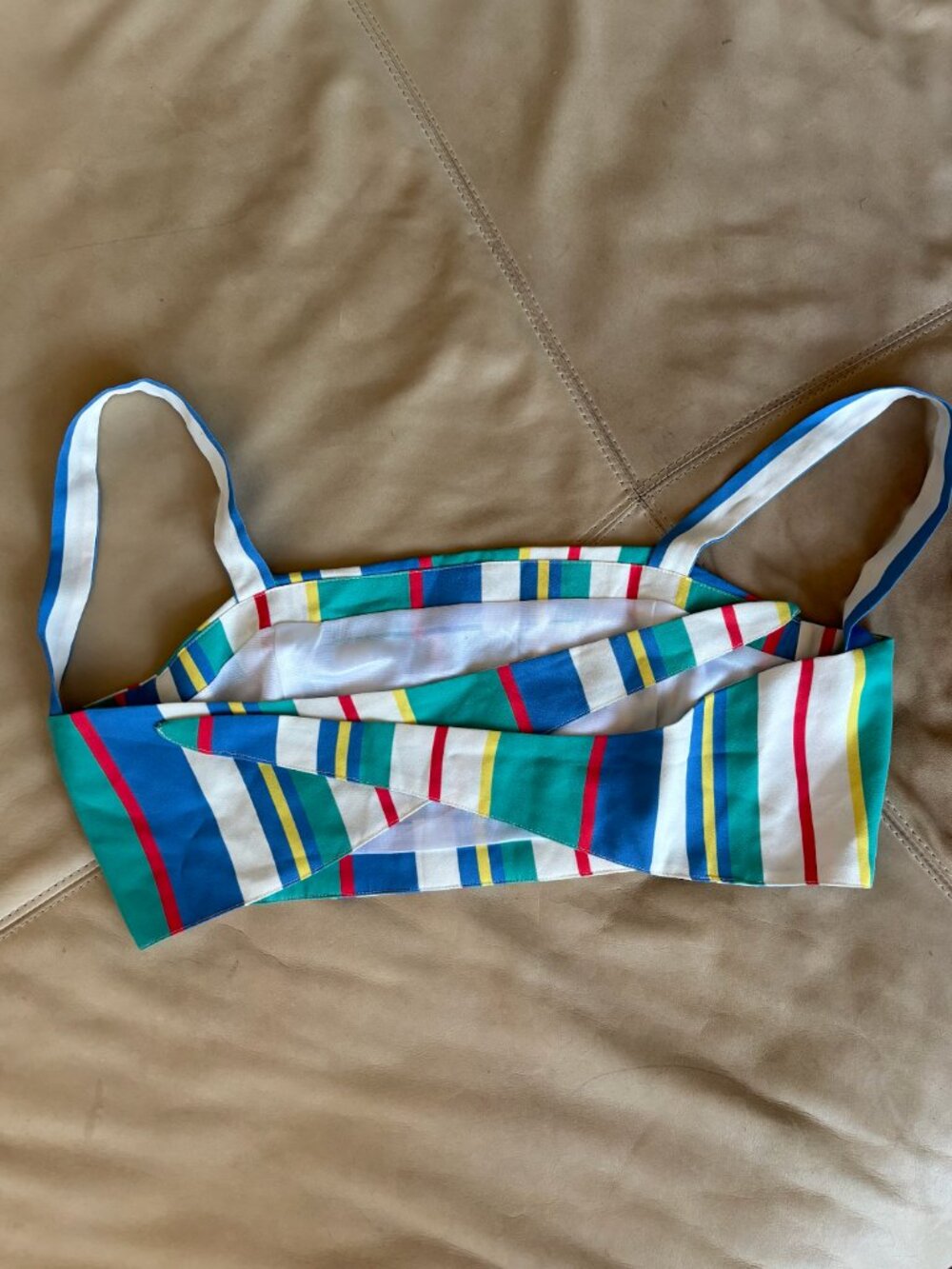 Shinesty Summer Beach Crop Top Striped S Burning Man